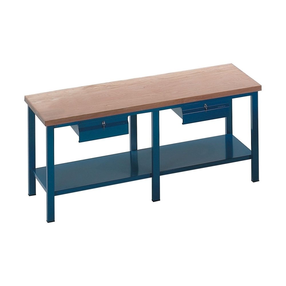 BANCO DA LAVORO CON PIANO IN LEGNO ARMECO ART.218 – 200X70X88H